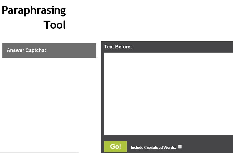 Paraphrasing Tool